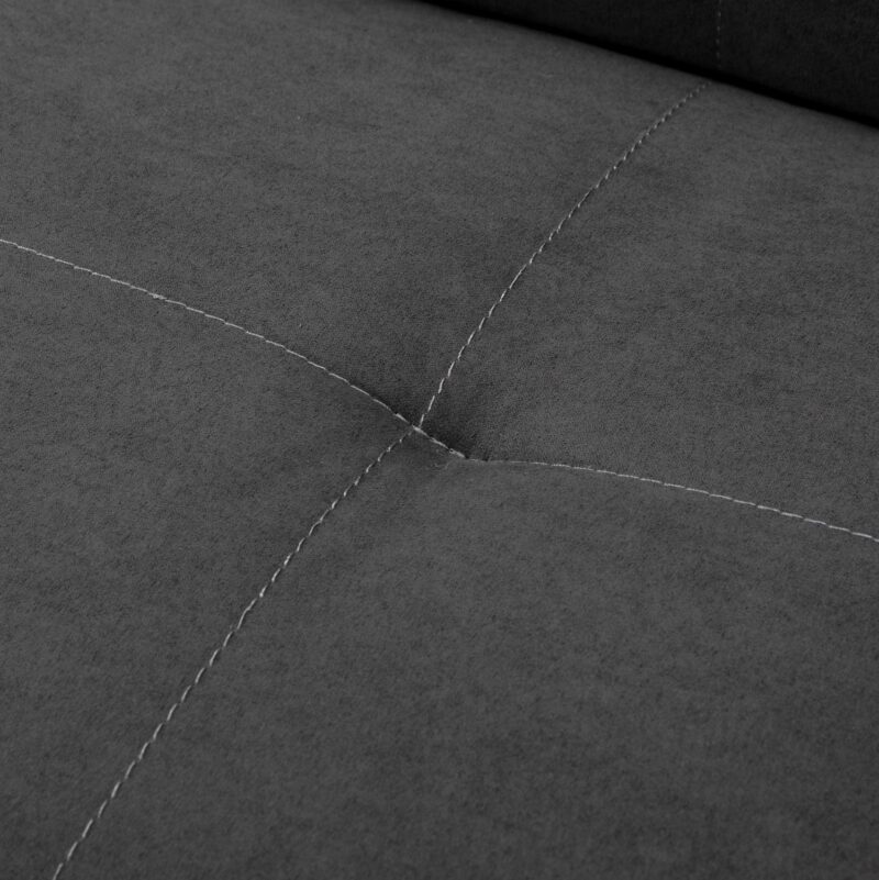 SofA! Cama FutA3n de Gamuza SintA(C)tica Moderno, SofA! Cama Convertible de 70  con 3 A ngulos de Respaldo Ajustables, SofA! FutA3n de Dos Plazas para Lugar PequeA+-o, Gris Oscuro - Image 3
