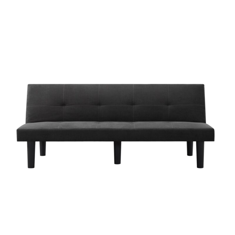 SofA! Cama FutA3n de Gamuza SintA(C)tica Moderno, SofA! Cama Convertible de 70  con 3 A ngulos de Respaldo Ajustables, SofA! FutA3n de Dos Plazas para Lugar PequeA+-o, Gris Oscuro - Image 6
