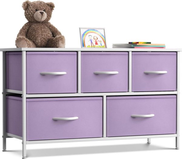 Sorbus 5-Drawer Dresser, Medium-Density Fibreboard