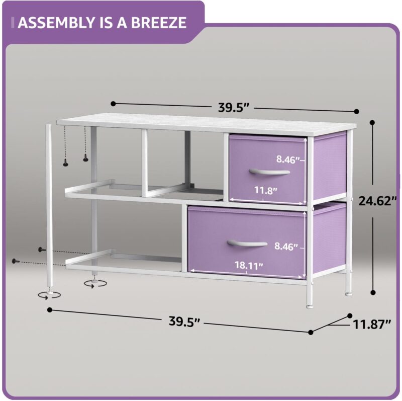 Sorbus 5-Drawer Dresser, Medium-Density Fibreboard - Image 7