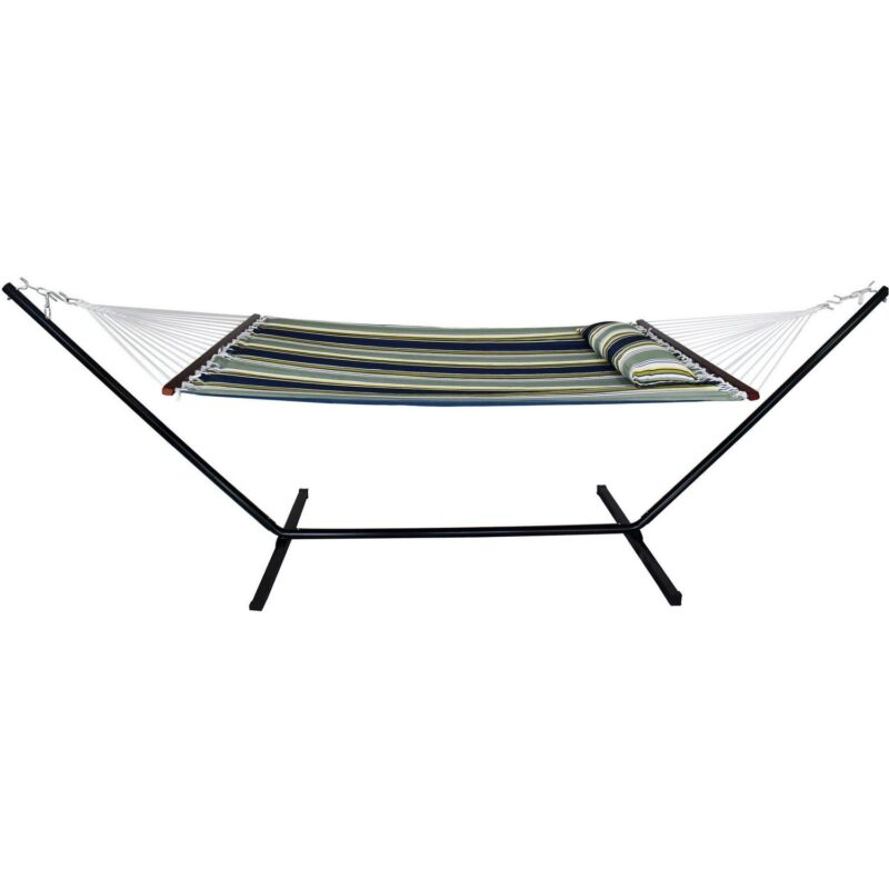 Sorbus Hammock with Spreader Bars and Detachable Pillow, Heavy Duty, 450-Pound Capacity - Image 2