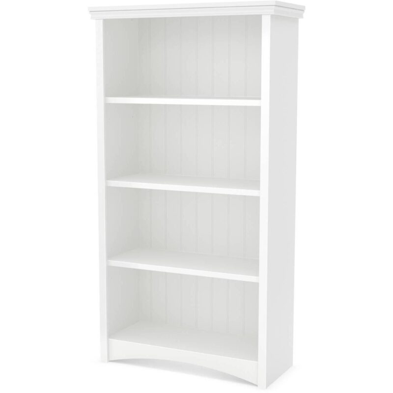 South Shore Artwork 4 Shelf Bookcase in Pure White