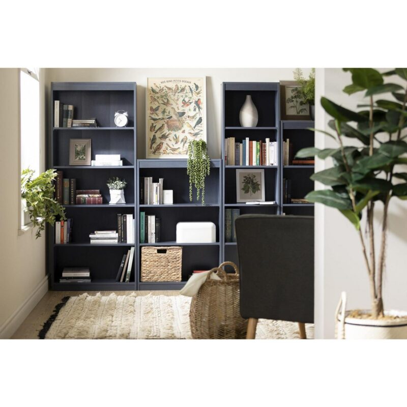 South Shore Axess, Contemporary Bookcase, Narrow Blue - Image 6