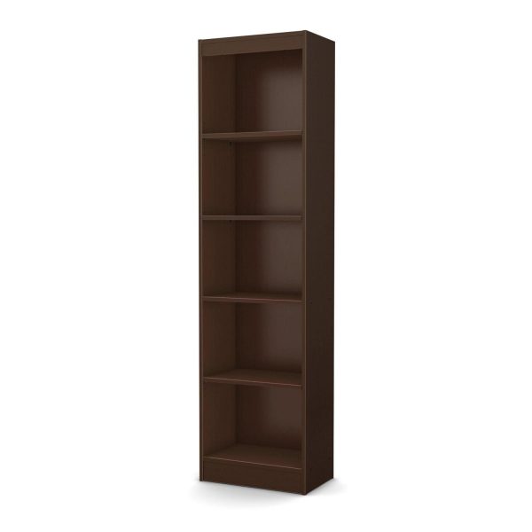 South Shore Axess, Contemporary Bookcase, Narrow Brown