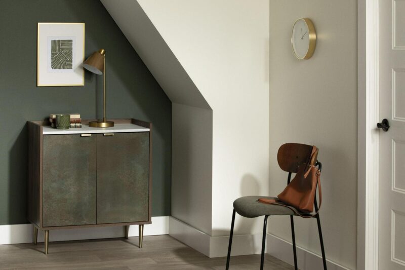 South Shore Maliza, Mid-century Glam Cabinet, Brown - Image 5