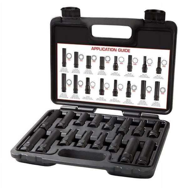 Steelman 78537 16-Piece SAE/Metric Locking Lug Nut Master Key Set