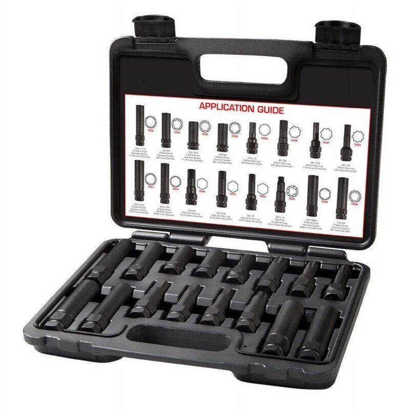 Steelman 78537 16-Piece SAE/Metric Locking Lug Nut Master Key Set