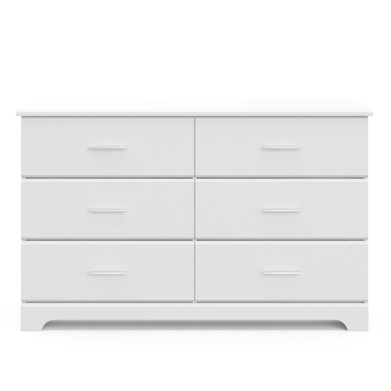Storkcraft Brookside 6 Drawer Nursery Double Dresser, White - Image 9
