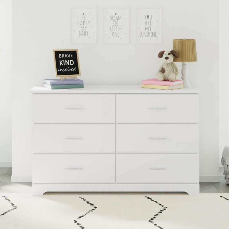 Storkcraft Brookside 6 Drawer Nursery Double Dresser, White - Image 2