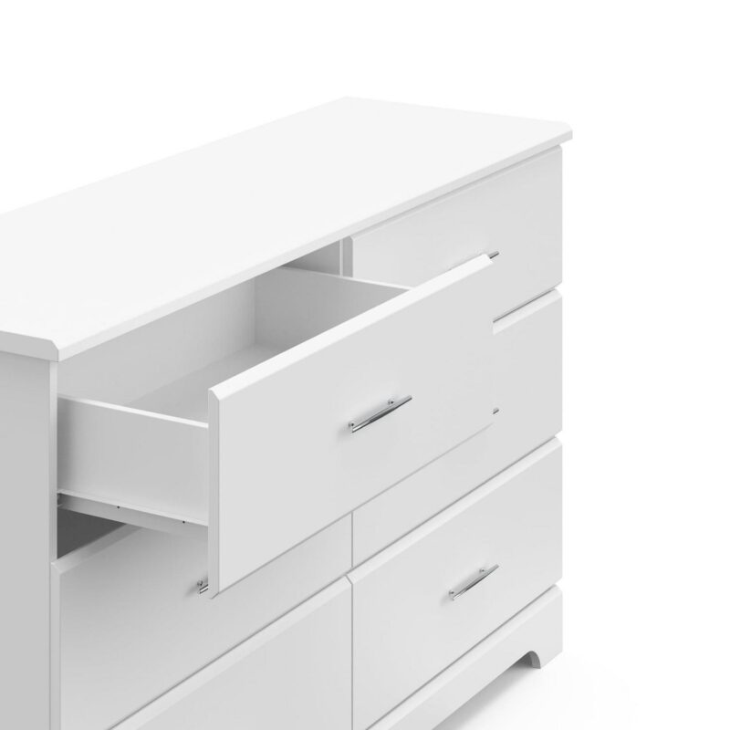 Storkcraft Brookside 6 Drawer Nursery Double Dresser, White - Image 11