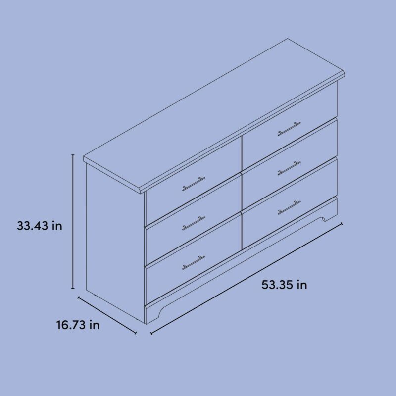 Storkcraft Brookside 6 Drawer Nursery Double Dresser, White - Image 8