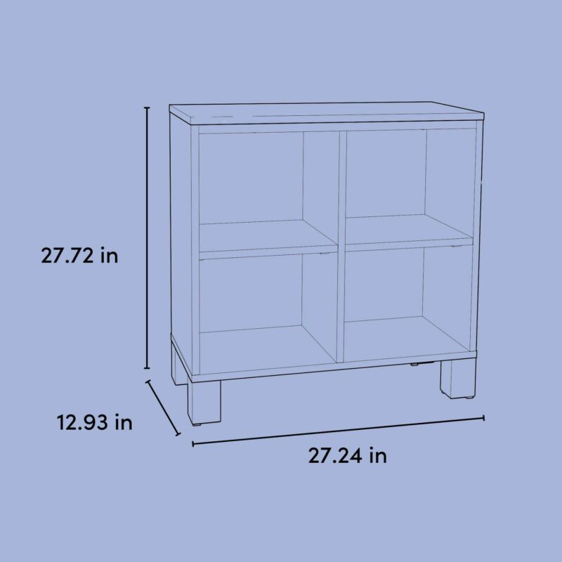 Storkcraft California Cube Organizer Bookcase, White with Driftwood - Image 7