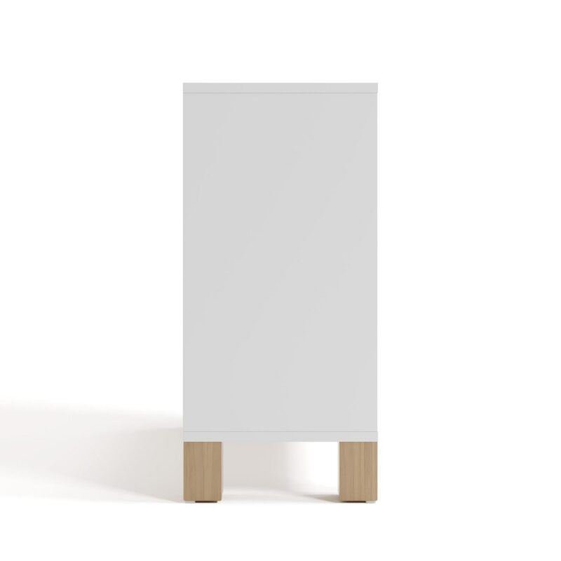 Storkcraft California Cube Organizer Bookcase, White with Driftwood - Image 10