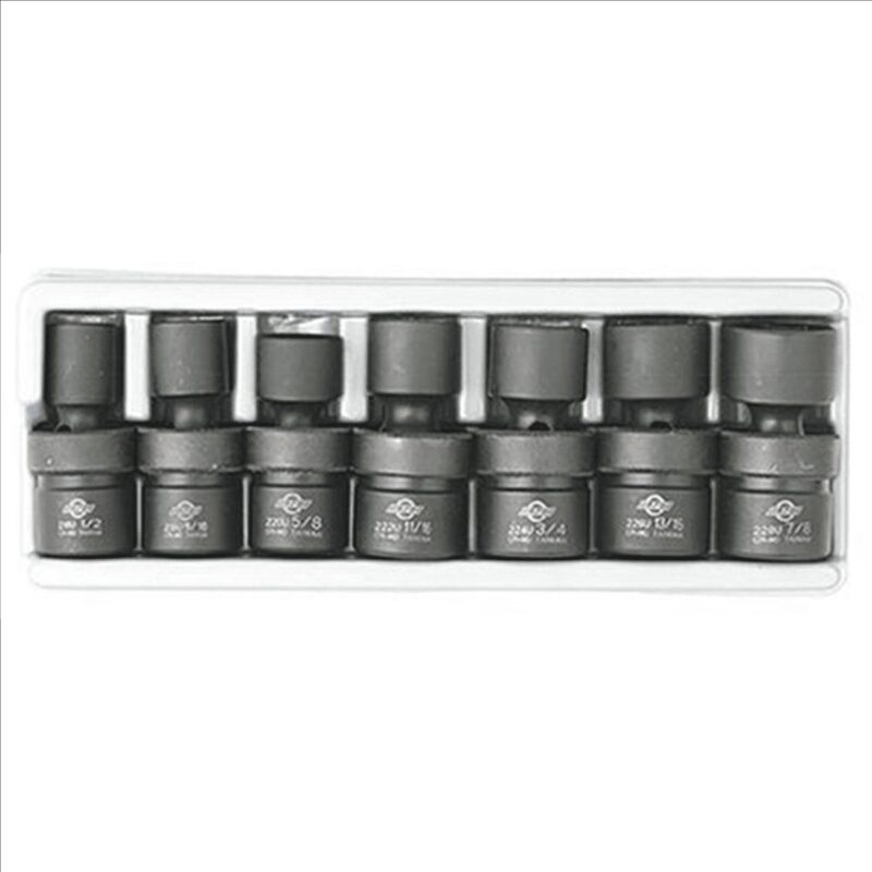 Sunex 2654 7 Piece 1/2  Drive Universal SAE Impact Socket Set - Image 3