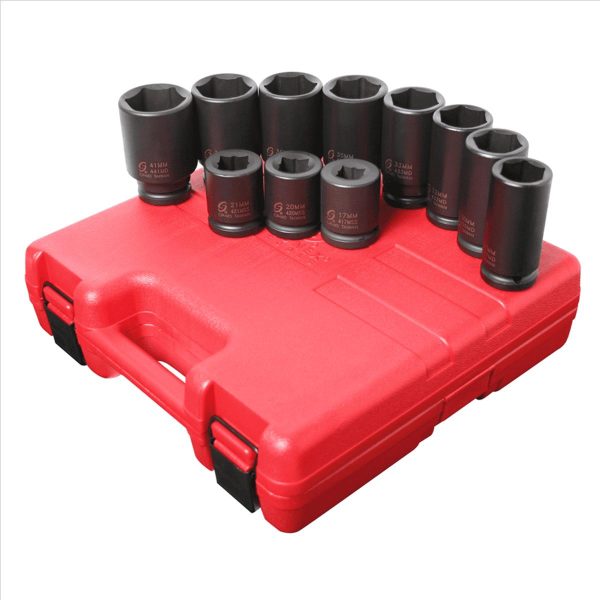 Sunex 4011M 11-Piece 3/4  Drive Deep Metric Truck Impact Socket Set