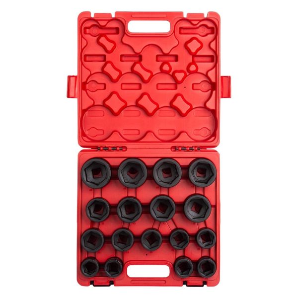 Sunex 4684 17-Piece 3/4 in. Drive Metric Heavy-Duty Impact Socket Set