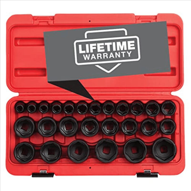 Sunex Tools 26-Piece 1/2  Drive Metric Impact Socket Set, Cr-Mo Steel, 10mm to 36mm - Image 3