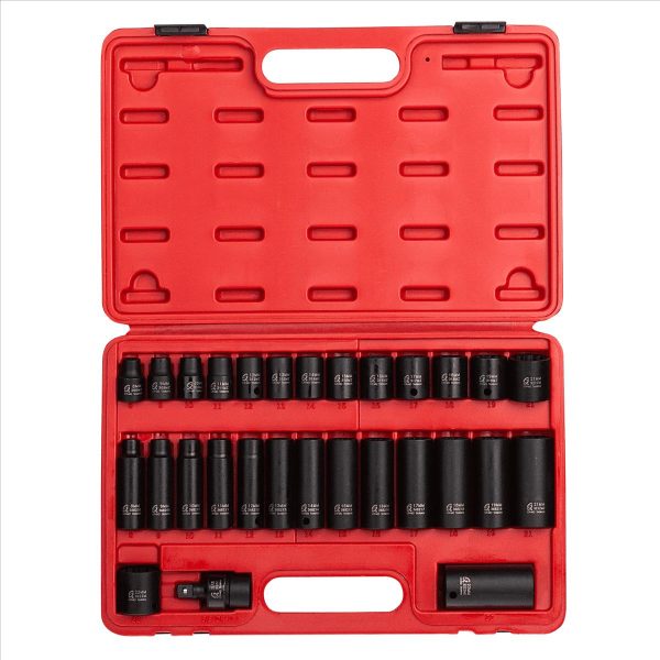 Sunex Tools 3330 12 Point Metric Master Impact Socket Set 3/8 , 29 Piece