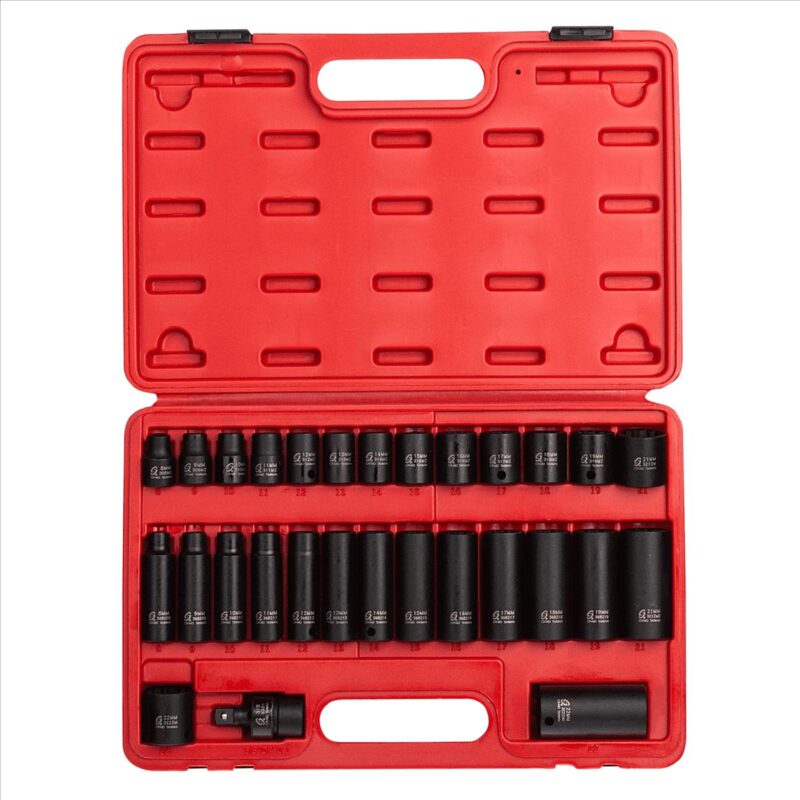 Sunex Tools 3330 12 Point Metric Master Impact Socket Set 3/8 , 29 Piece