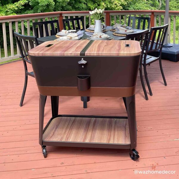 Sunjoy 80 Quart Wood 802e46007ff6e618a9765f83fa378595