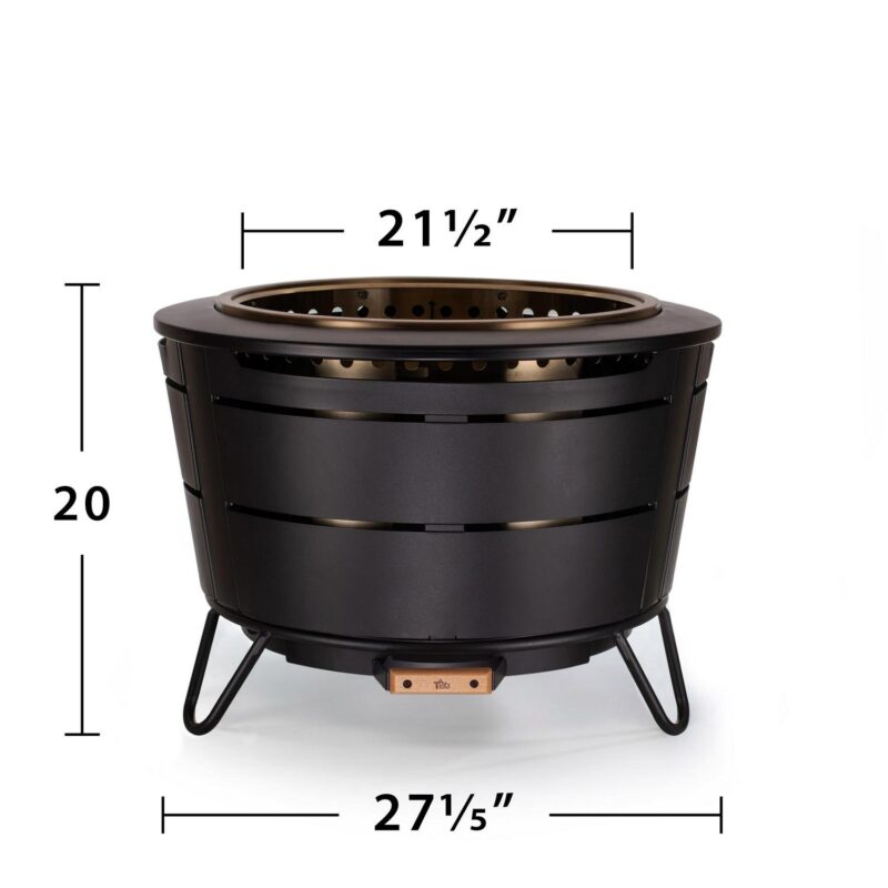 TIKI Reunion Smokeless Fire Pit a 27.5  Stainless Steel Wood Burning Fireplace for Yard, Patio and Camping, Large Outdoor Firepit with Weather-Resistant Cover, Ash Pan and Starter Pack - Image 6