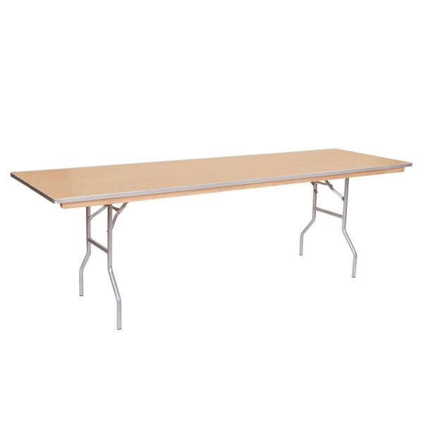 Table - 8'X30  WFT Series Russian Birch Wood Banquet - Metal Edge