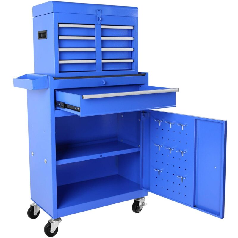 Tool Chest, 5-Drawer Rolling Tool Storage Cabinet with Detachable Top Tool Box - Image 6