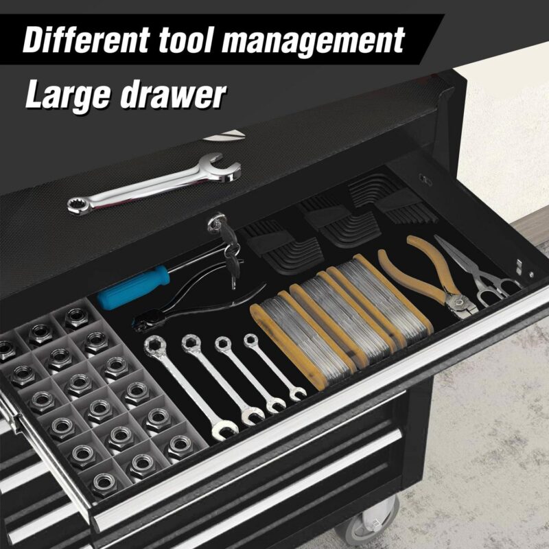 Tool Chest with 7-Drawer Tool Box with Wheels Multifunctional Tool Cart - Image 6