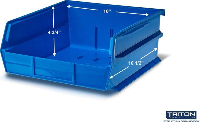 Triton ProductsA LocBin 8-Piece Wall Storage Unit with 10-7/8 L x 11 W x 5 H Interlocking Poly Bins, 6ct, Wall Mount Rails 8-3/4 L with Hardware, 2pk - Image 3