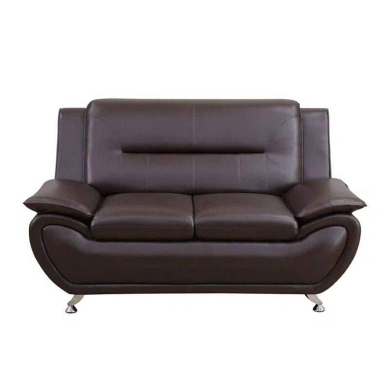 Trumanpick Leather 2 Seater Sofa Chair, Modern Comfy Sofa Couch for Living Room Furniture Set, Brown - Image 5