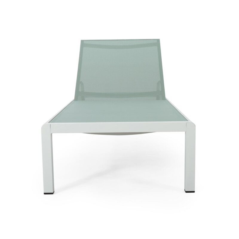 Tucker Outdoor Chaise Lounges, Set of 2, Green, White - Image 6
