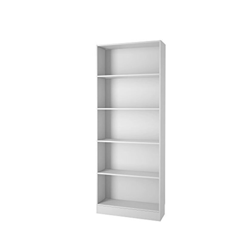 Tvilum Element Adjustable 5 Shelf Bookcase, Storage Home Office Bookshelf for Adults, White