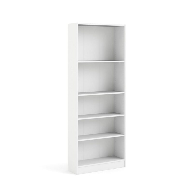 Tvilum Element Adjustable 5 Shelf Bookcase, Storage Home Office Bookshelf for Adults, White - Image 4