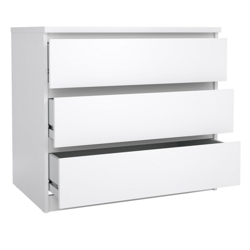 Tvilum Scottsdale 3 Drawer Chest Dresser for Adults, White High Gloss - Image 7