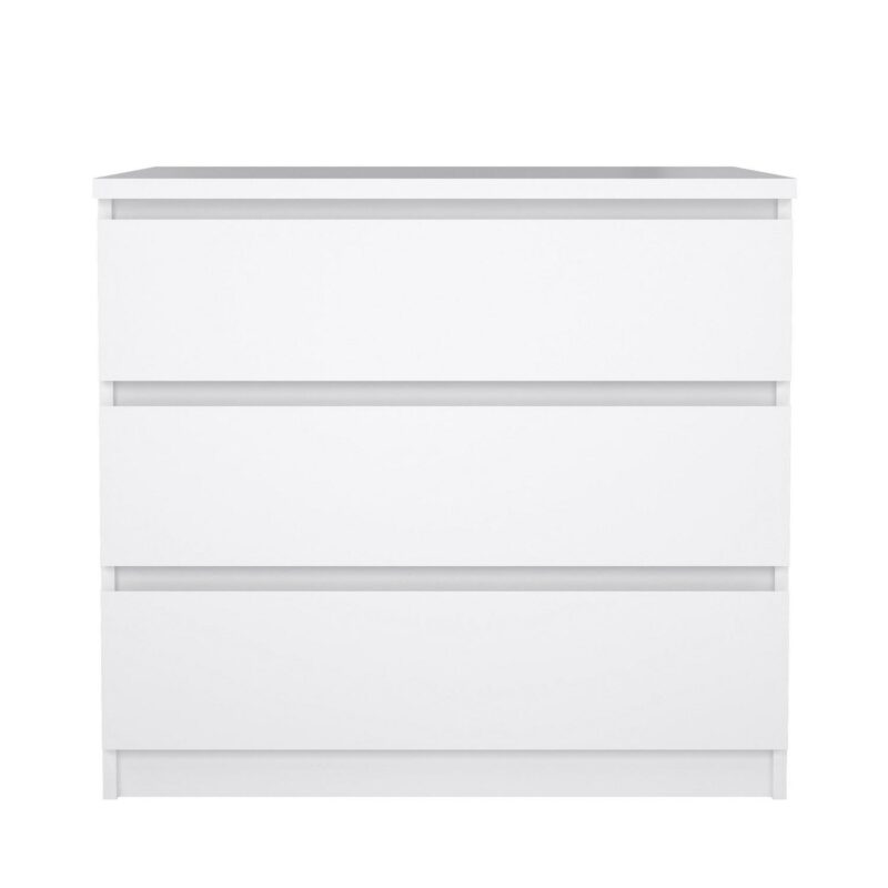 Tvilum Scottsdale 3 Drawer Chest Dresser for Adults, White High Gloss - Image 6