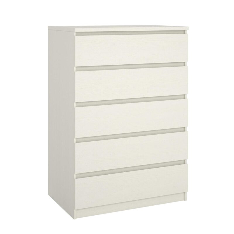 Tvilum Scottsdale 5 Drawer Chest Dresser for Adults, White Woodgrain - Image 11