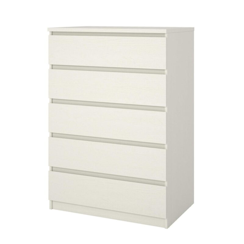 Tvilum Scottsdale 5 Drawer Chest Dresser for Adults, White Woodgrain - Image 9