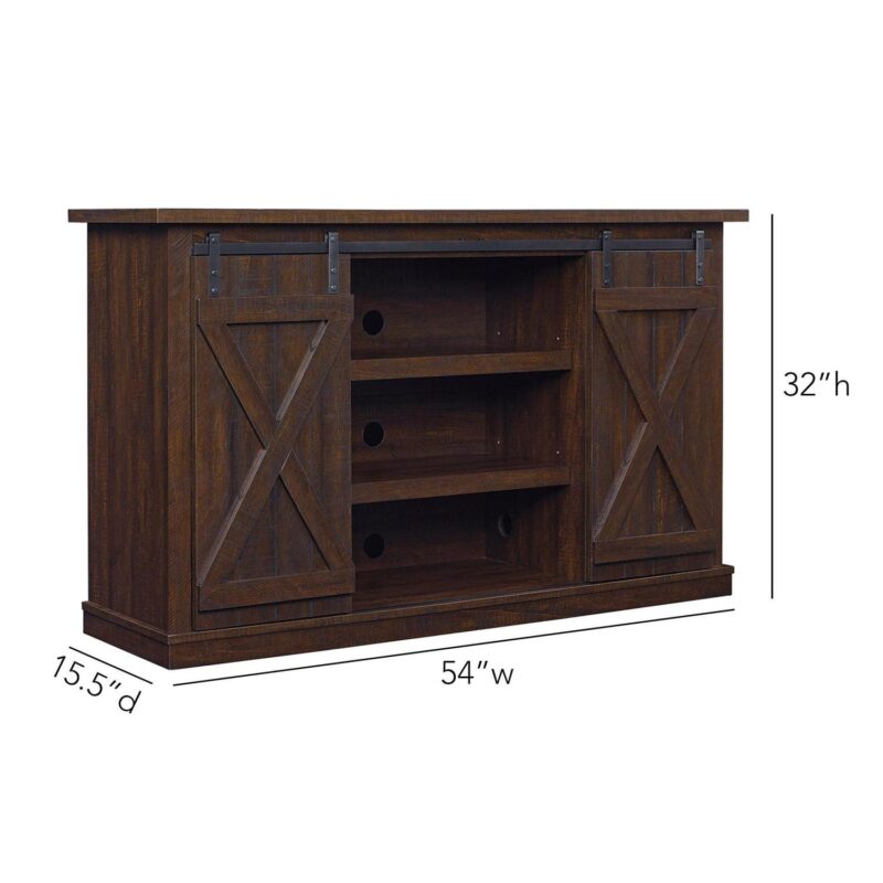 Twin Star Home Terryville Barn Door TV Stand for TVs up to 60 , Espresso - Image 7