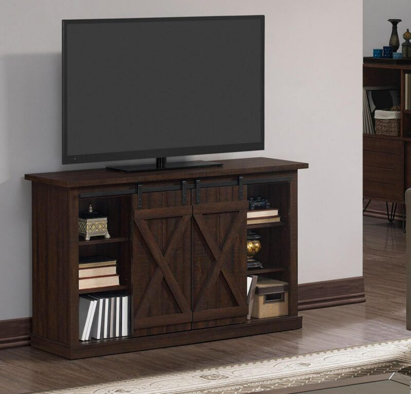 Twin Star Home Terryville Barn Door TV Stand for TVs up to 60 , Espresso - Image 3