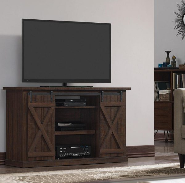 Twin Star Home Terryville Barn Door TV Stand for TVs up to 60 , Espresso
