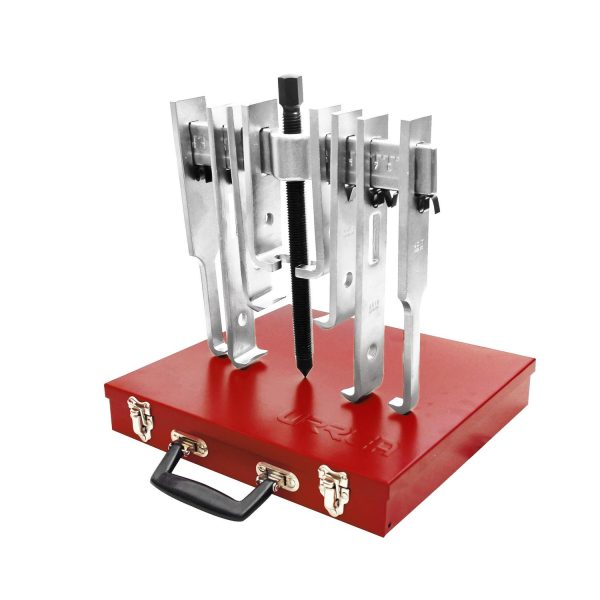 URREA Straight jaw puller with metal box, 15 pieces.
