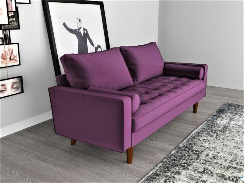 US Pride Furniture Mac Sofa, Eggplant - Image 2