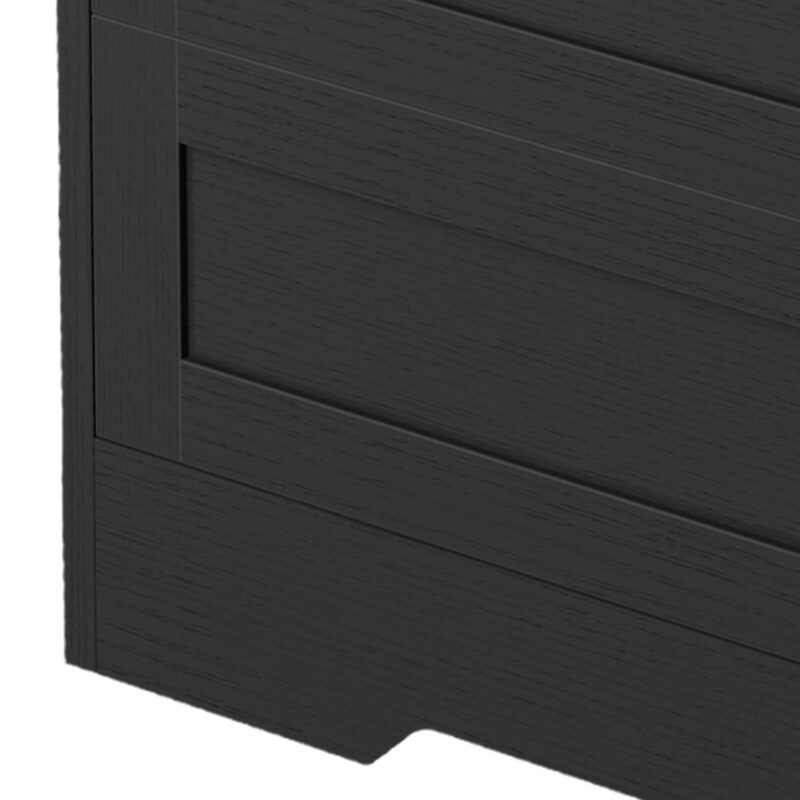Uforic 5-Drawer Vertical Dresser Chest of Drawer with Power Outlets, Black - Image 7