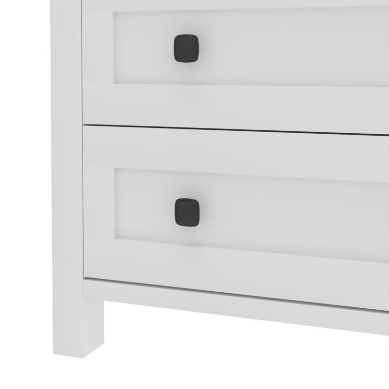 Uforic 5 Drawers Wood Dresser for Bedroom,Farmhouse Rustic Tall Chest of Drawers,with Power Outlets - Image 8