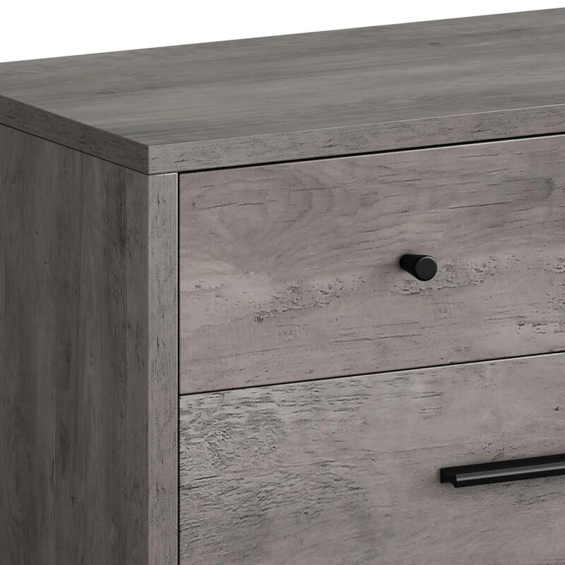 Uforic 6-Drawer Horizontal Dresser for Bedroom, Wood Chest of Drawers, Gray - Image 6
