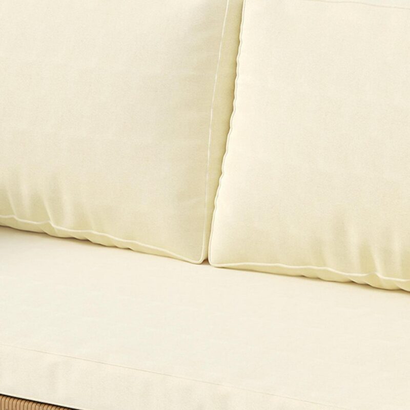 Uforic Outdoor Wicker Loveseat with Cushions and Rattan Side Table, All-Weather 2 Pieces Bistro Patio Conversation Furniture Set -Beige - Image 10