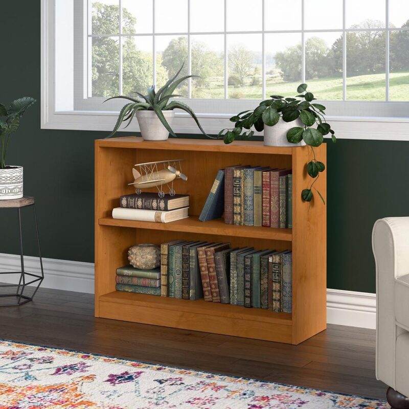 Universal Small 2 Shelf Bookcase in Natural Cherry - Engineered Wood - Image 7