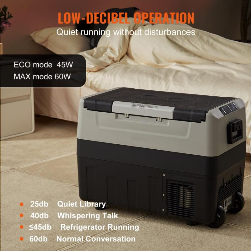 VEVOR 12 Volt Refrigerator, 48QT, Dual Zone Car Fridge Freezer with App Control and Wheels, 12/24V DC and 100-240V AC Electric Compressor Cooler for Car Truck Vehicle RV Boat Outdoor and Home Use - Image 7