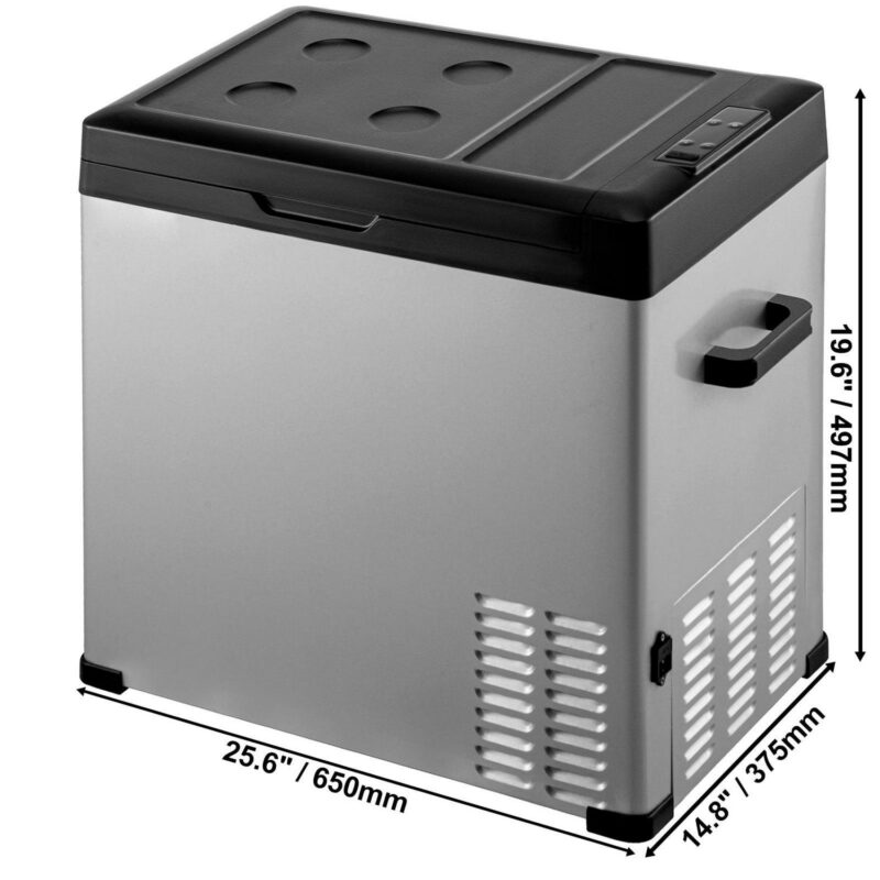 VEVOR Portable Car Refrigerator 53 Qt, 12V Portable Freezer with Single Zone, 12/24V DC and 110-240V AC Electric Cooler with -4a -68a Cooling Range, for Car Truck Vehicle RV Boat Outdoor and Home use - Image 8