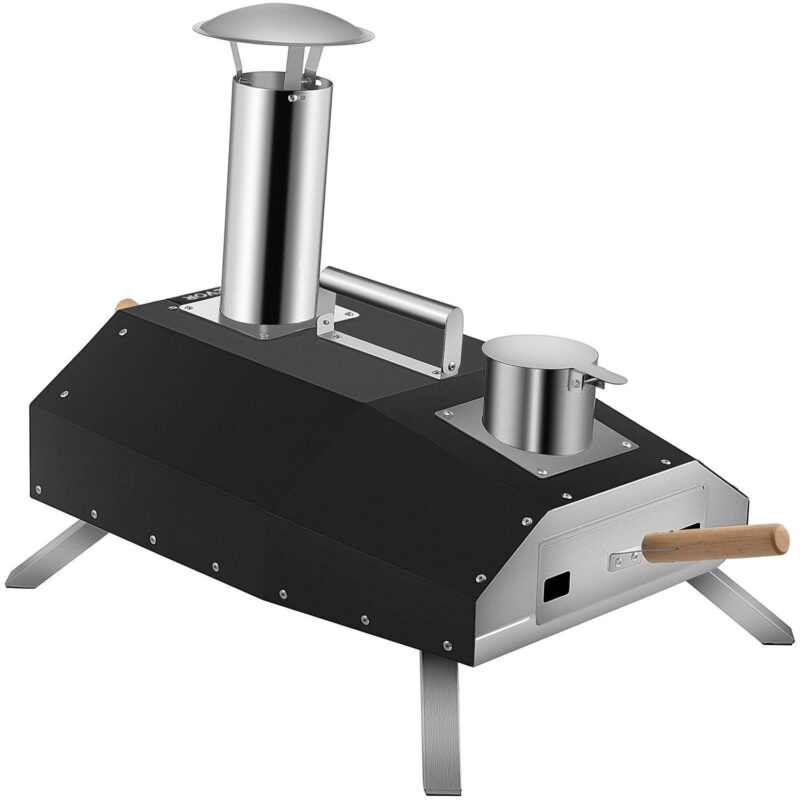 VEVORbrand Portable Pizza Oven, 12  Pellet Pizza Oven, Stainless Steel Pizza Oven Outdoor, Wood Burning Pizza Oven with Foldable Feet Wood Oven with Complete Accessories and Pizza Bag - Image 9